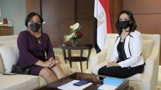 جانب من لقاء مايا مرسي ووزيرة المرأة الجابونية