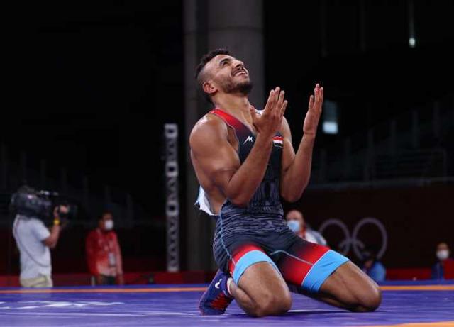 لاعب منتخب مصر للمصارعة محمد إبراهيم كيشو