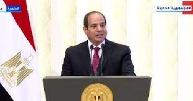 الرئيس السيسى: تطوير المنظومة القضائية تم على عدة محاور لتحقيق العدالة الناجزة