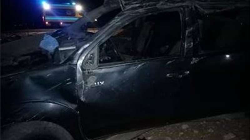 إصابة شرطي و4 مجندين في حادث انقلاب سيارة بالطريق الصحراوى بالجيزة