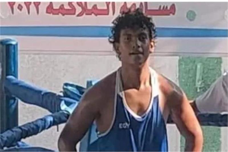 رامز حسام لاعب نادي اتحاد الشرطة الرياضي للملاكمة