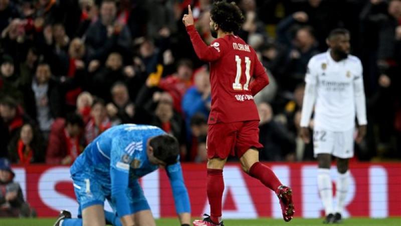 رياضة  احتفال محمد صلاح في هدفه أمام ريال مدريد