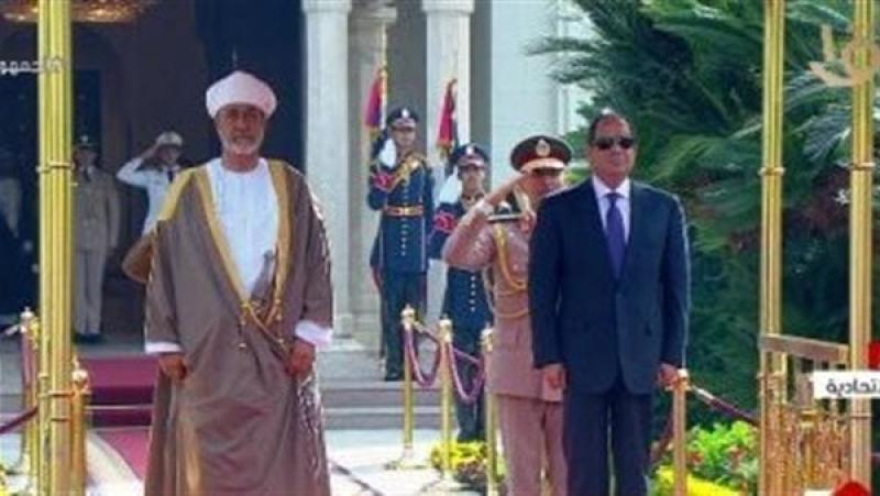 مراسم استقبال رسمية لسلطان عمان بقصر الاتحادية