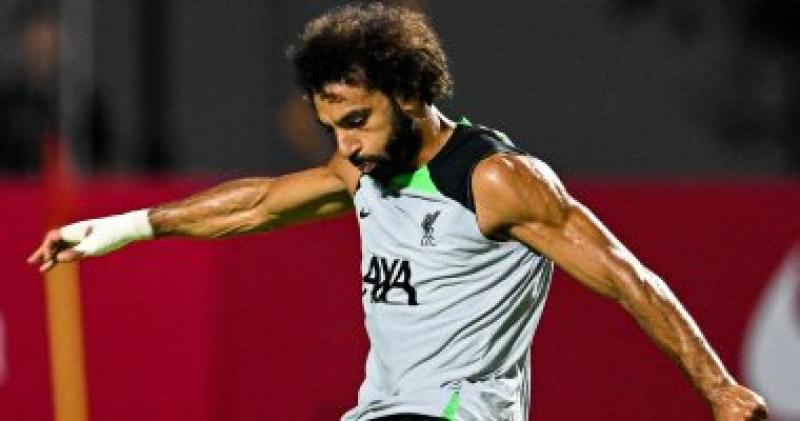 محمد صلاح فى التدريبات