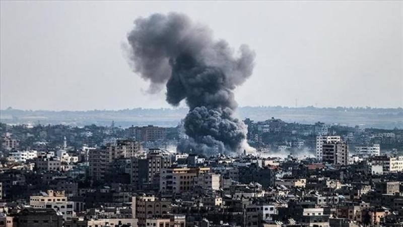 جانب من القصف الإسرائيلي على رفح الفلسطينية