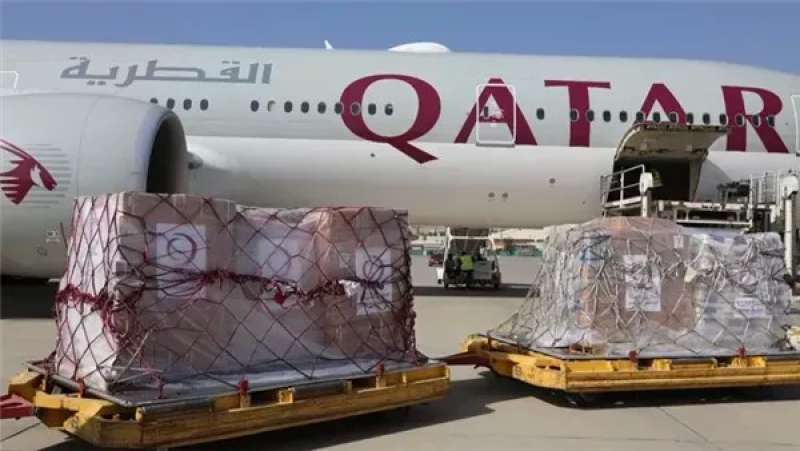 طائرة مساعدات قطرية لغزة تصل مطار العريش