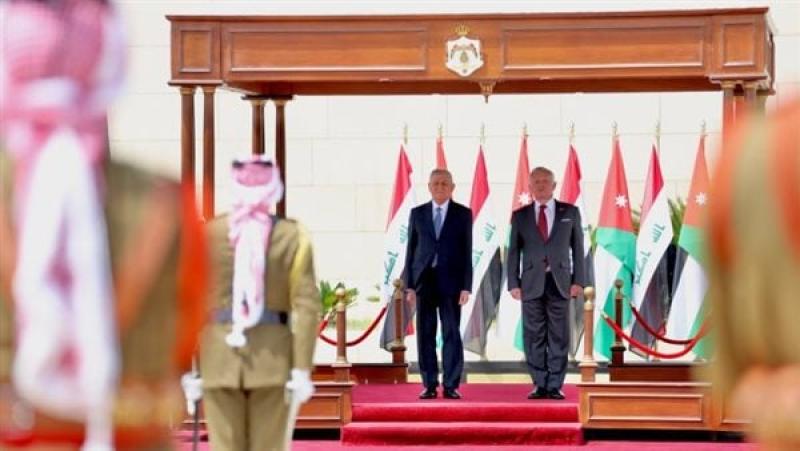 الملك عبدالله الثاني والرئيس العراقي عبداللطيف الرشيد