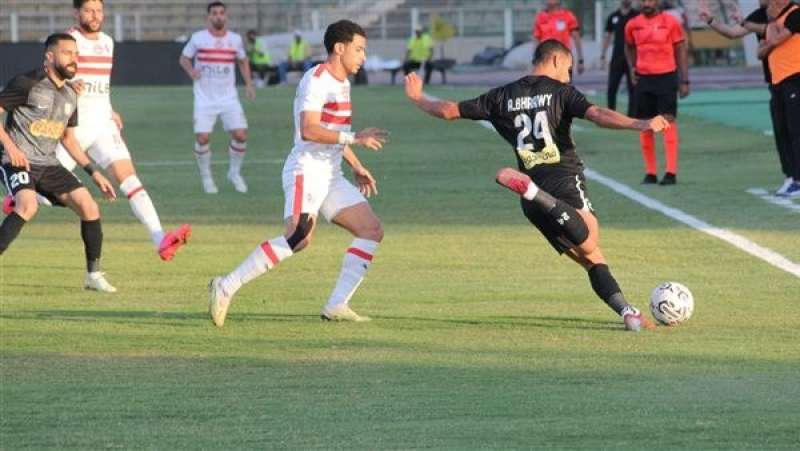 مصطفي شلبي يسجل الهدف الأول للزمالك أمام فاركو